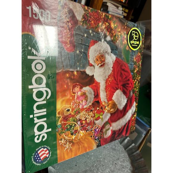 Springbok 2012 Santa's Return 1500 Piece Jigsaw Puzzle Geisinger New Sealed USA - Picture 4 of 5